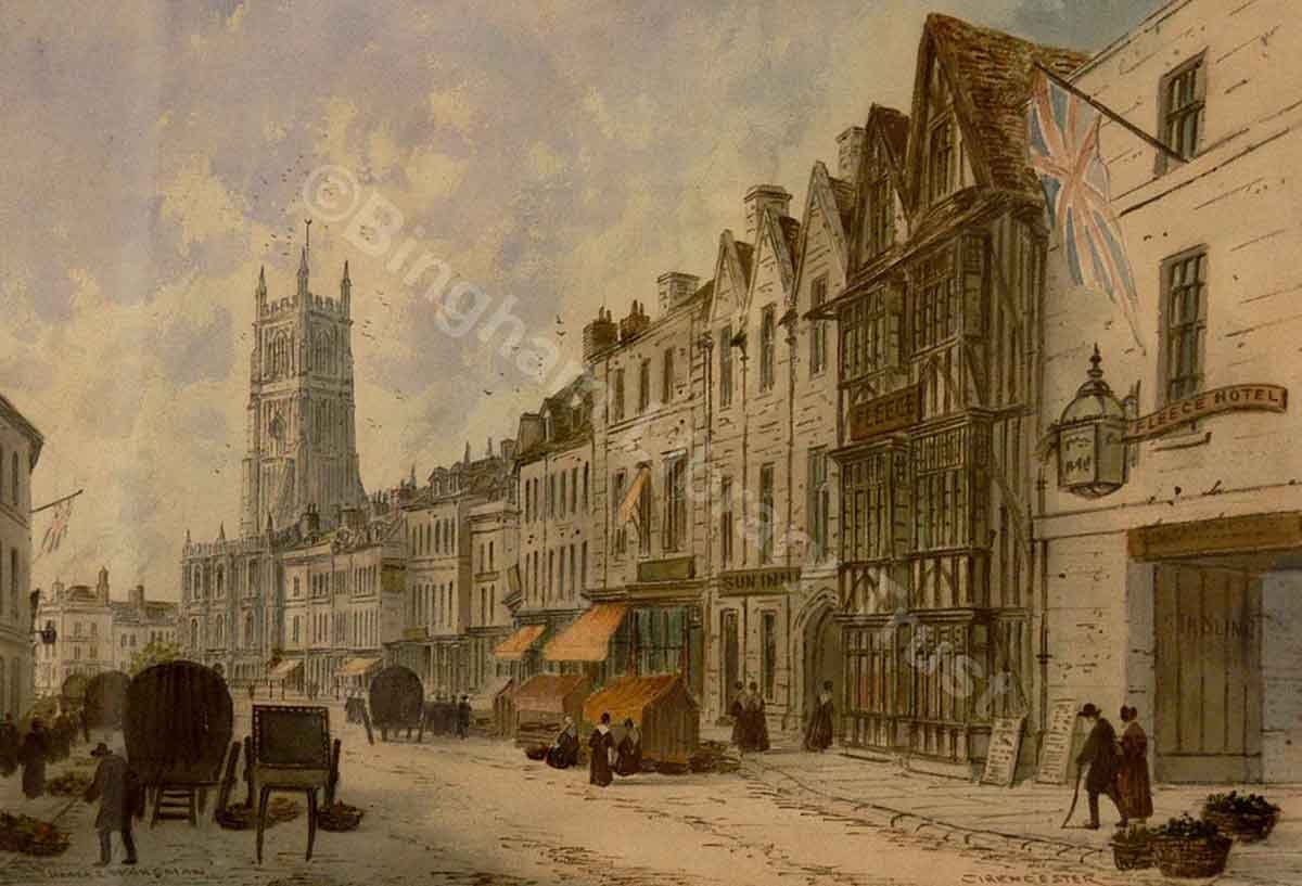 Cirencester Market Place and Parish Church